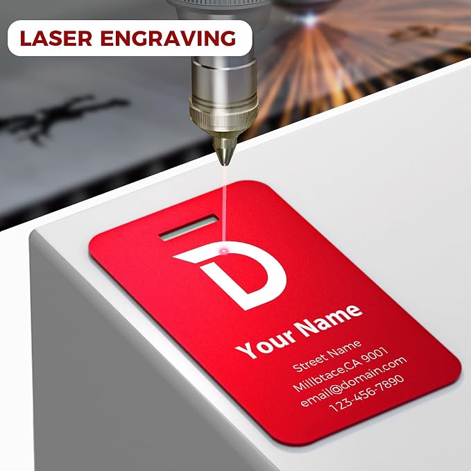 Personalized Luggage Tags, Custom Luggage Tags 4 Pack TSA Approved Double Sided - Image 3