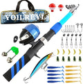 Collapsible Telescopic Fishing Rod and Reel Combo Push Button Small Fishing by Unknown
