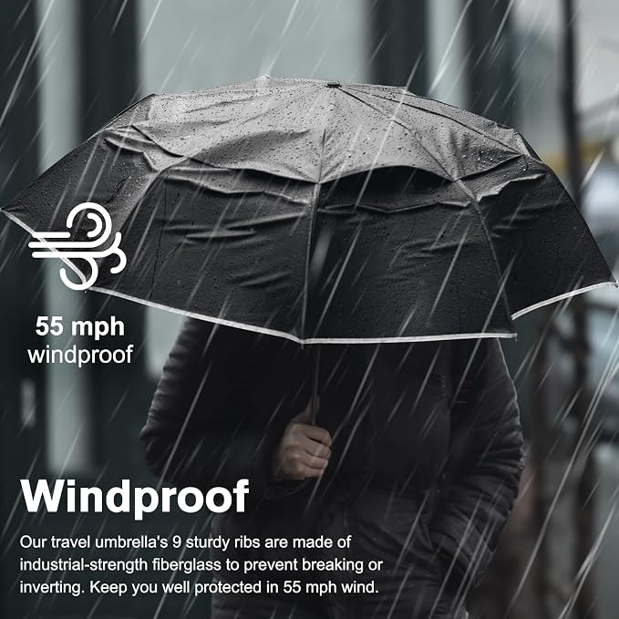 G4Free 42 Inch Eco Windproof Folding Umbrella - Image 6