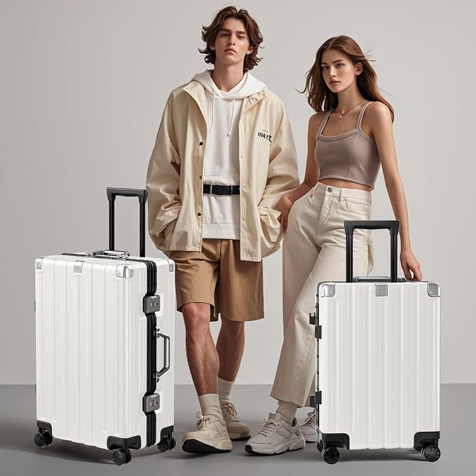 Krute Luggage 28 Inch Aluminum Frame Luggages TSA Lock No Zipper Checked - Image 9