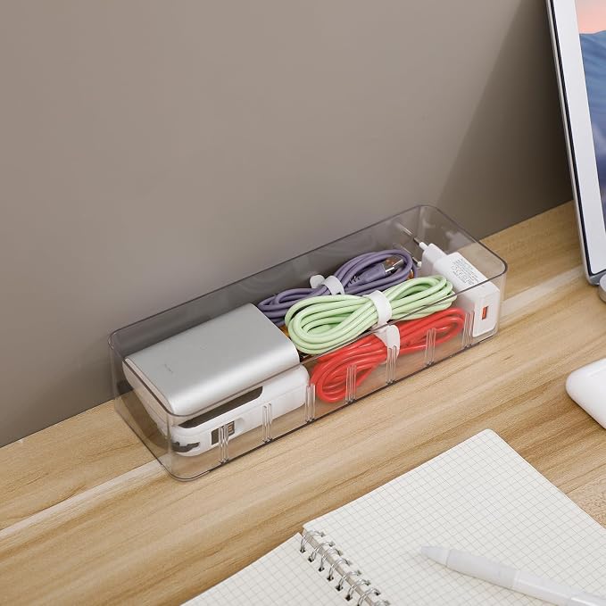 Yesesion Clear Plastic Cable Organizer Box - Image 7