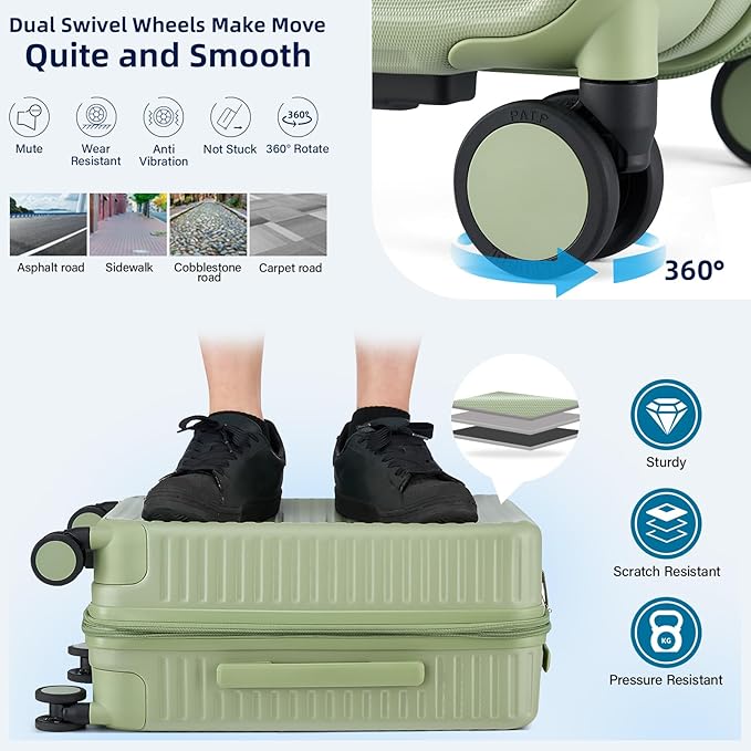 Hard Shell Suitcases Travel Expandable Luggage, 24 Inch Check in Luggage - Image 6