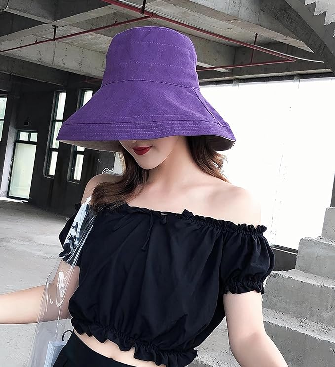Women Wide Brim Sun Hats Metal Wired Edge Summer UV Protection Beach Fishing Hat - Image 4