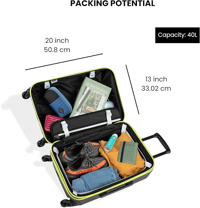 Sherpani Meridian, 22 Inch Carry On Luggage Airline Approved, Rolling Hardside - Image 8