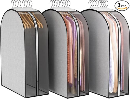 10" Gusseted Garment Bags for Hanging Clothes 32" Suit Bags for Open Closet by Liuoud