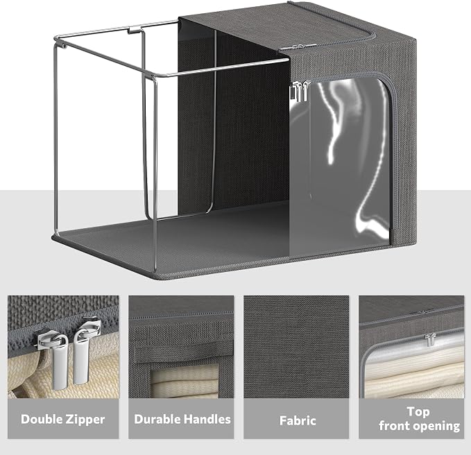 CYhom 4 Pack Clothes Storage Bins - Image 5