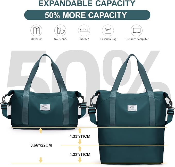 Travel Duffel Bag, Sports Tote Gym Bag, Shoulder Weekender Overnight Bag - Image 2