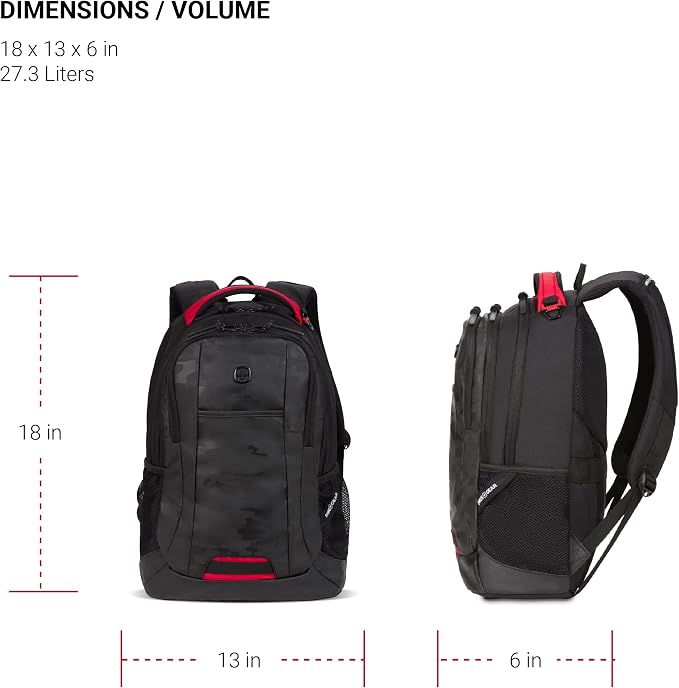 SwissGear Cecil 5505 Laptop Backpack, Camo Noir - Image 5