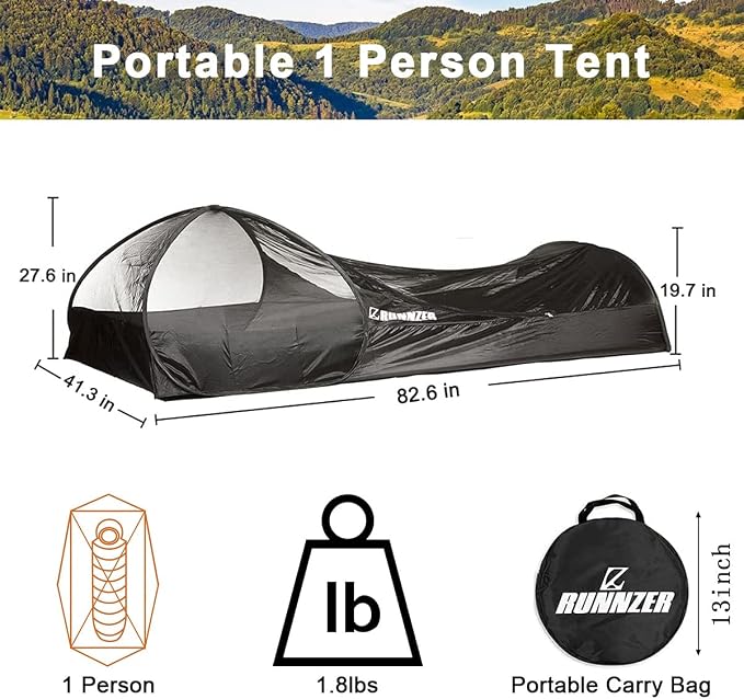 Single Person Pop Up Tent, 1 Person Mosquito Net Tent - Image 2