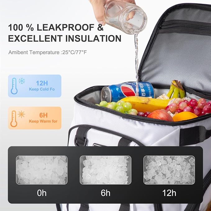 Beach Cooler Backpack for Men 36cans Insulated Backpack Cooler Lunch Bag for - Image 2