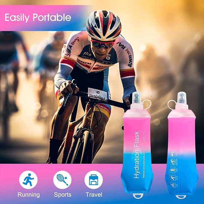 AXEN Soft Flask TPU Foldable Running Hydration Flask, Soft Collapsible Water - Image 3