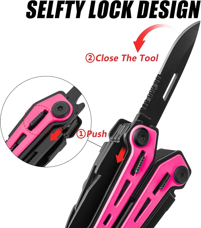 FLISSA 16-in-1 Pink Multi Tool Pliers, Gift - Image 4