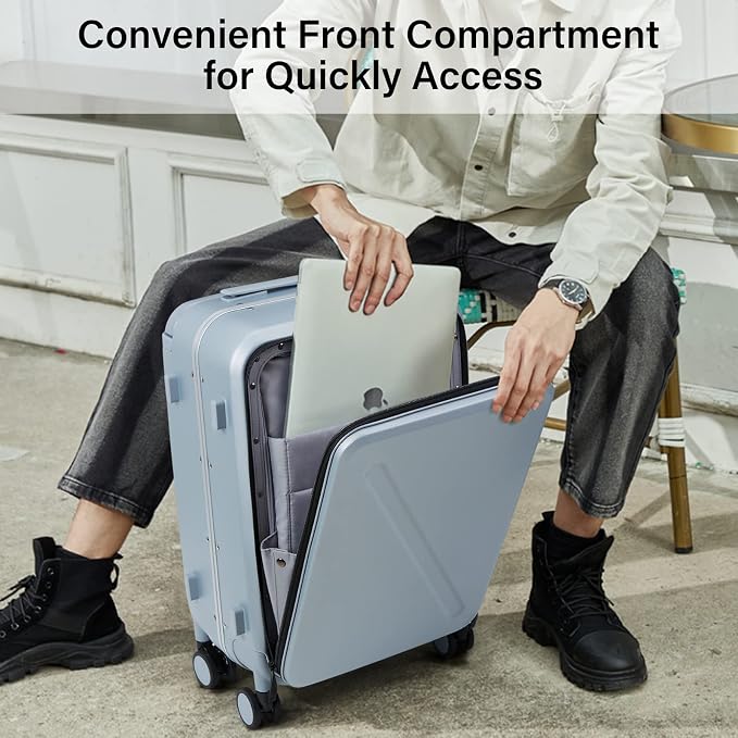 MILADA Wide Handle Carry On Luggage - Image 2