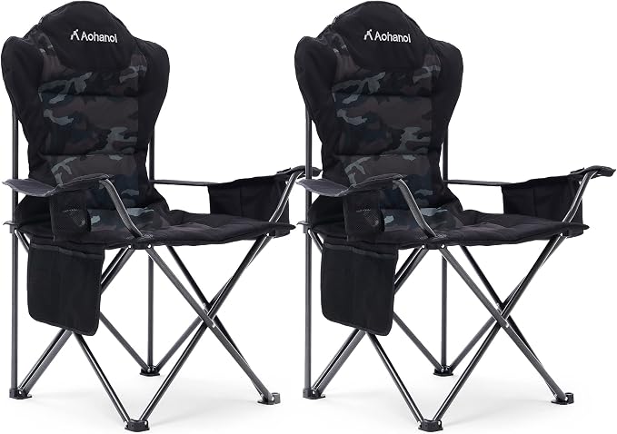 Camping Chairs, Outdoor Folding Chairs 2 Pack by Aohanoi