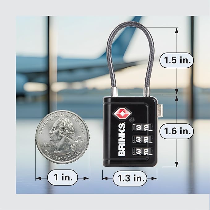 Brinks TSA Accepted Indicator Luggage Lock, New More Secure TSA008 Key - Image 5