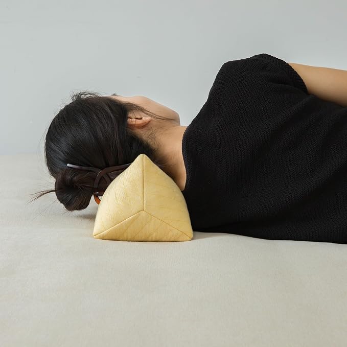 Buckwheat Neck Support Pillow Cervical Neck Cylinder Bolster Pillow Neck Pain - Image 5