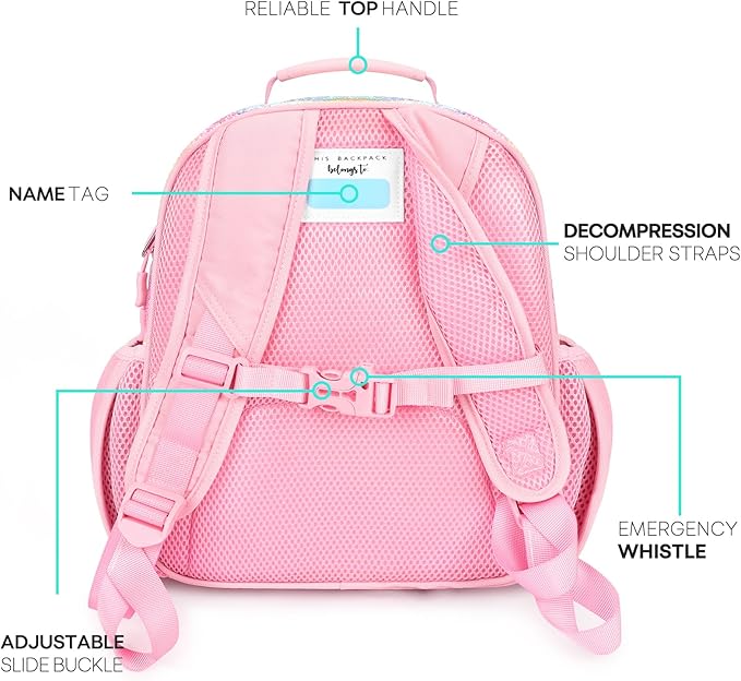 mibasies Girls Backpack 5-8: Glitter Kids Backpacks - Image 2