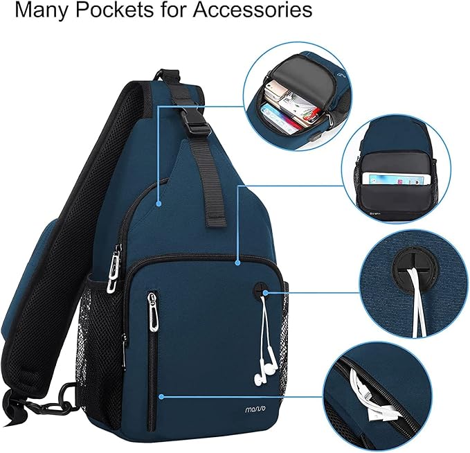 MOSISO Sling Backpack Bag, Crossbody Shoulder Bag Travel Hiking Daypack Chest - Image 2