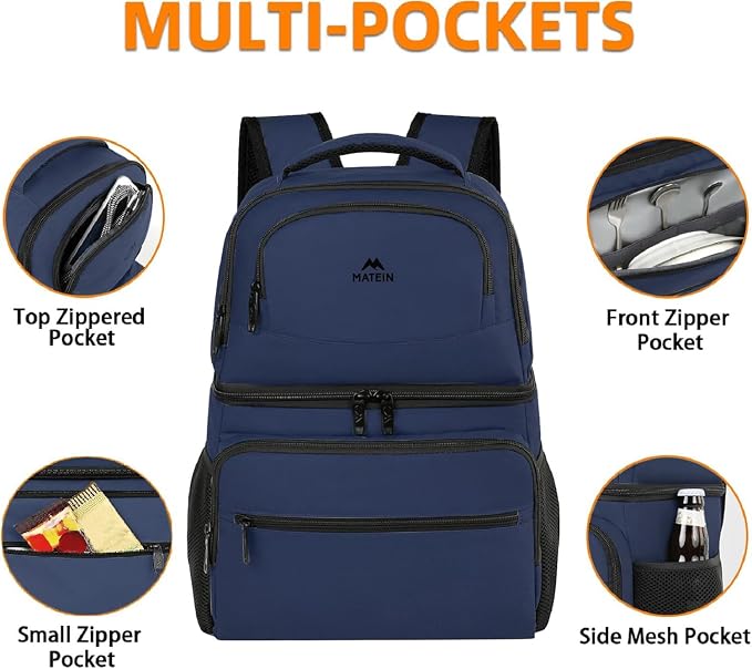 MATEIN Cooler Backpack, 26 Cans Insulated Lunch Backpack - Image 5