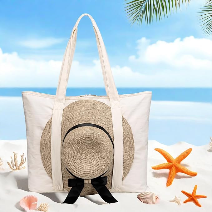 LEDAOU Beach Bags for Women, Beach Bags Waterproof Sandproof, Packable Beach - Image 9