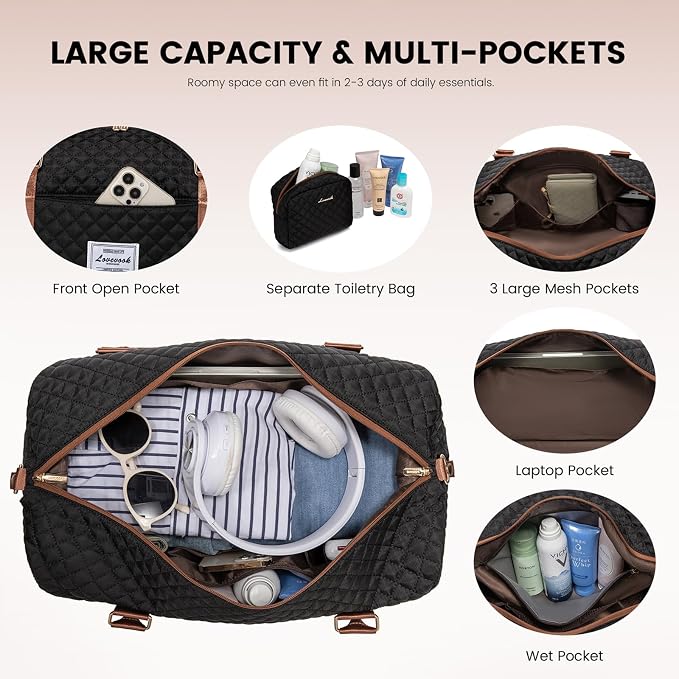 LOVEVOOK Travel Duffle Bag, Weekender Bags - Image 3