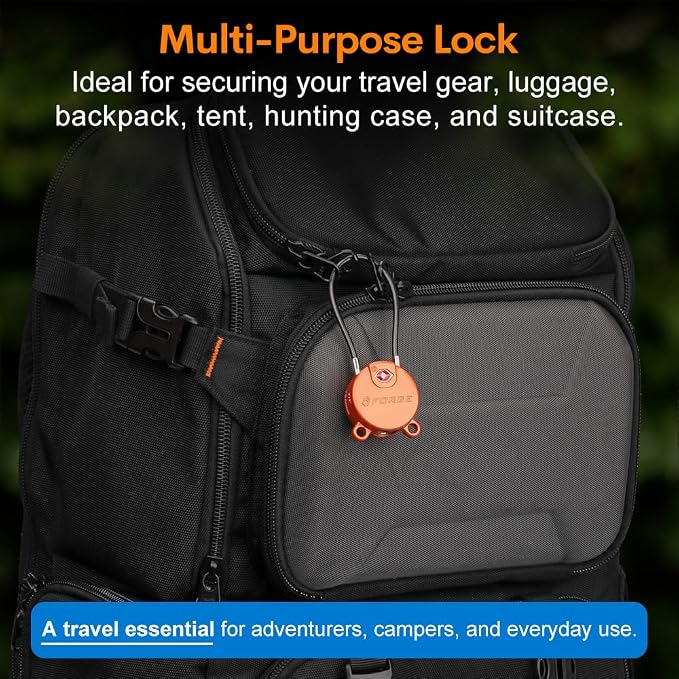 Forge TSA Approved Luggage Locks Ultra-Secure Dimple Key Cable Locks - Image 4