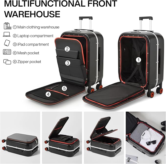 mixi Luggage Suitcase with Spinner Wheels - Image 4