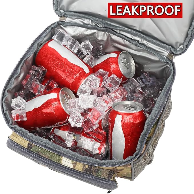FlowFly Double Layer Cooler Insulated Lunch Bag Adult Lunch Box Large Tote Bag - Image 3