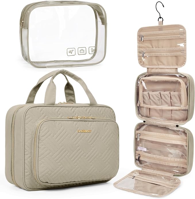BAGSMART Toiletry Bag Hanging Travel Makeup Organizer by BAGSMART