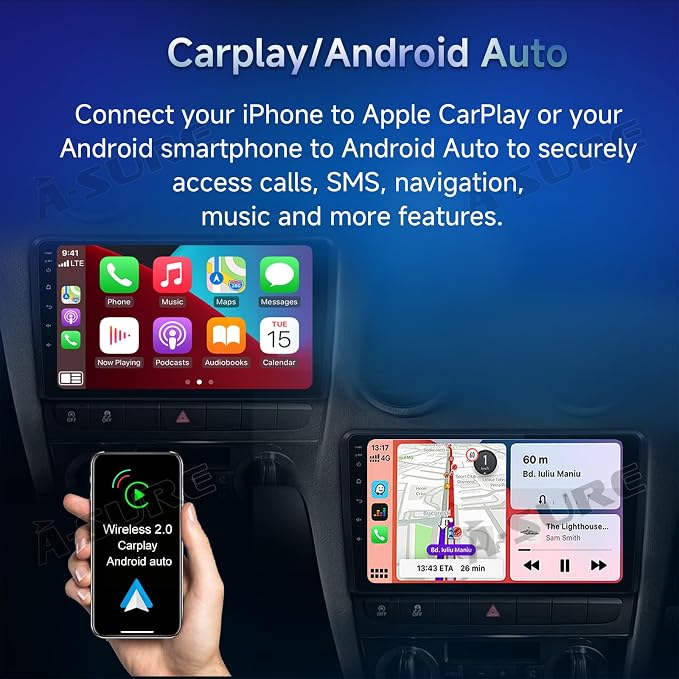 ASURE 2+64GB Car Stereo Radio for Ford Mustang 2010-2014, 10.1 inch 4Core - Image 3