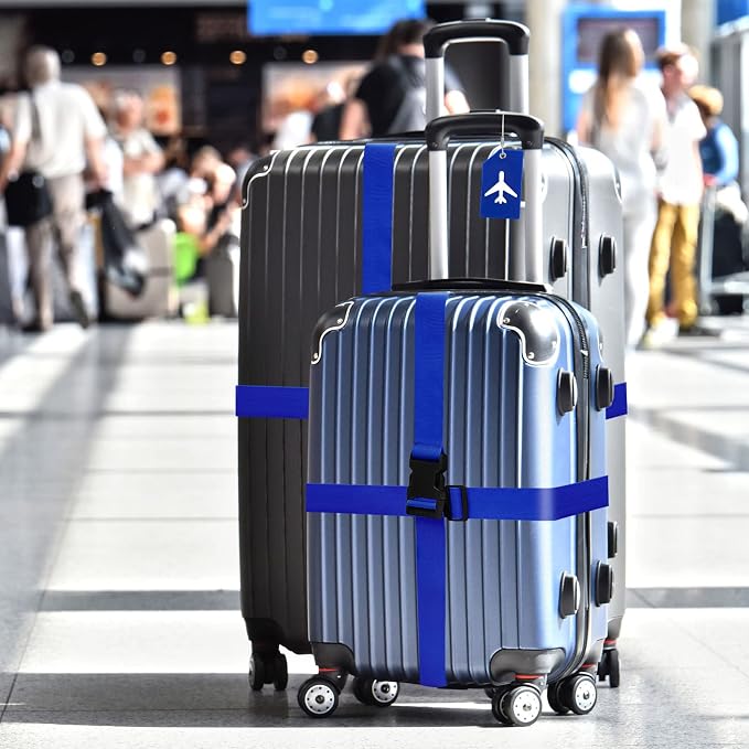 Weewooday 8 Pcs Luggage Straps Suitcase Tags Set - Image 6