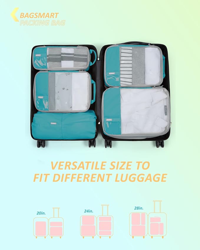 BAGSMART 6 Set Compression Packing Cubes - Image 3