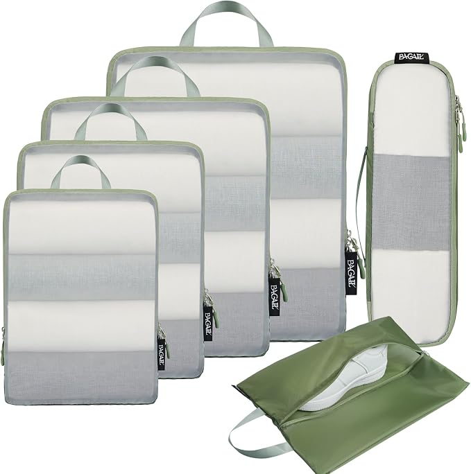 BAGAIL 6 Set Ultralight Compression Packing Cubes Packing Organizer by BAGAIL