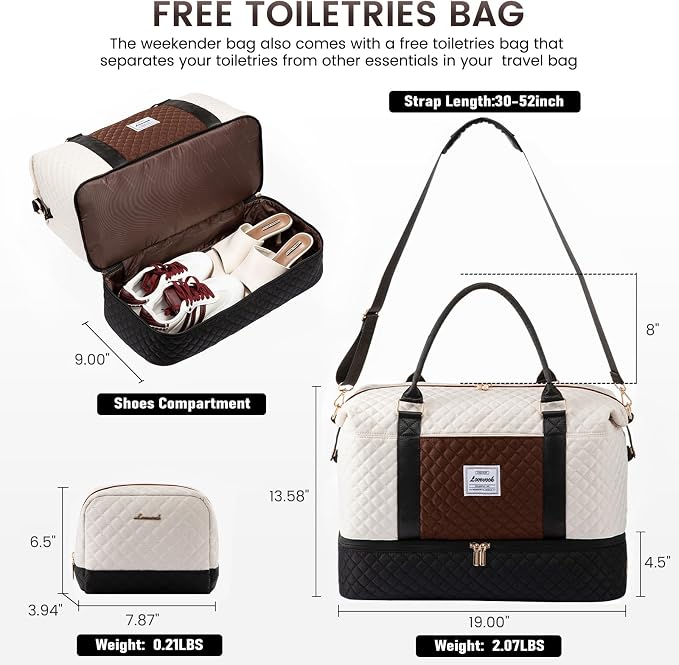 LOVEVOOK Travel Duffle Bag, Weekender Bags - Image 2