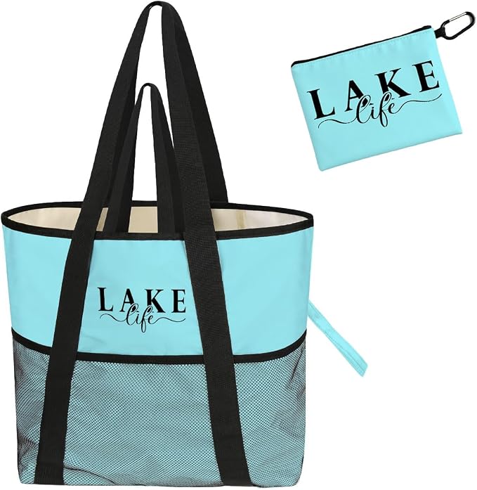 Sandproof Beach Bag with Zipper by NBIAN