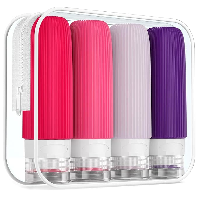 Travel Bottles for Toiletries, Tsa Approved 3oz Portable Travel Bottles by Mrsdry