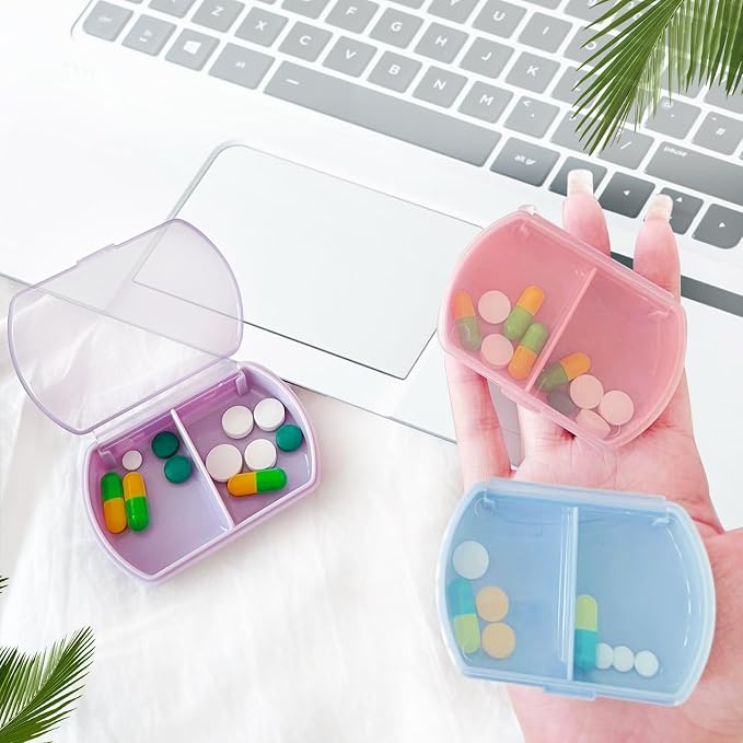 2PCS Small Pill Case Travel Pill Box Cute Pill Organizer - Image 9