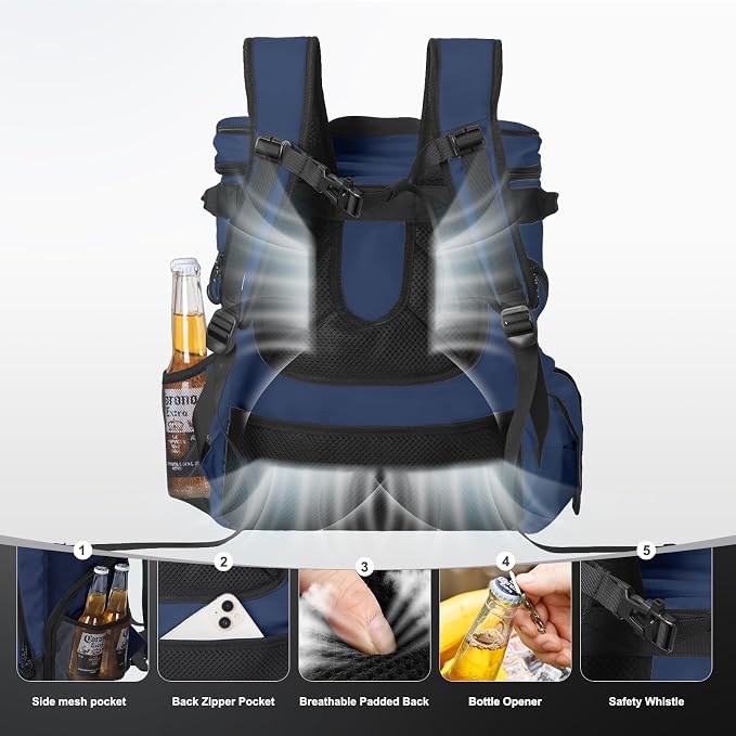 Beach Cooler Backpack for Men 36cans Insulated Backpack Cooler Lunch Bag for - Image 5