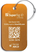 Dynotag® Sentry Series Solid Metal Web Enabled Smart Luggage Tag ID + Steel Loop by DynotagInc