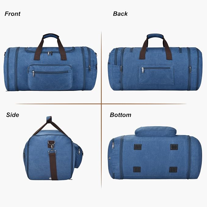 Felipe Varela 60L Duffle Bag for Men, Large Expandable Canvas Duffel Bag for - Image 3