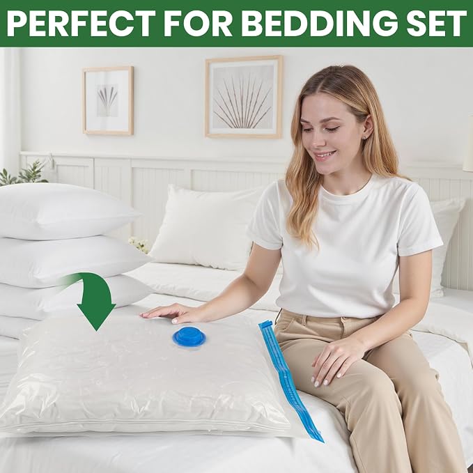 Vacuum Storage Bags, Comforters, Pillows-6 Jumbo+6 Large+6 Medium+6 Small+6 - Image 3