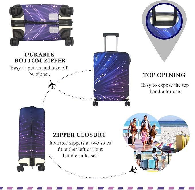 Explore Land Travel Luggage Cover Suitcase Protector Fits 23-26 Inch Case - Image 3