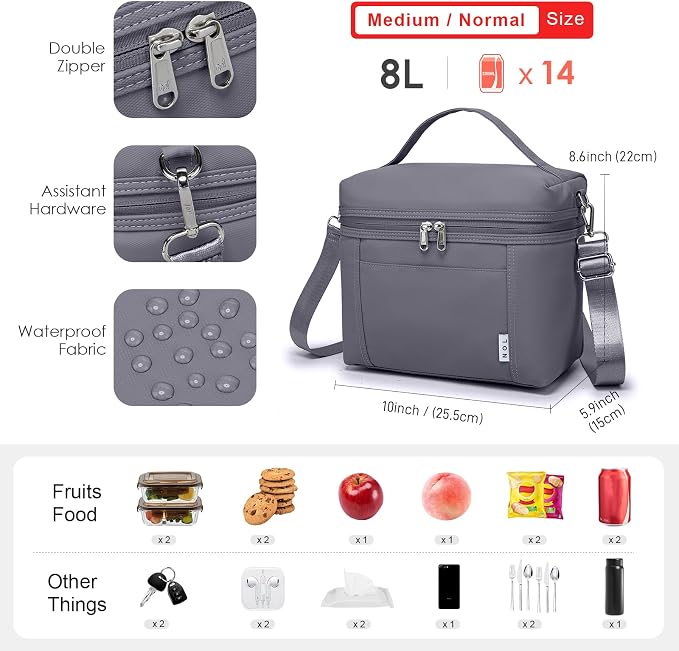 NOL Natural Organic Lifestyle Insulated Lunch Bags - Image 3