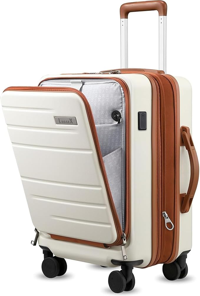 LUGGEX Carry On Luggage 22x14x9 Airline Approved, Expandable Polycarbonate by LuggeXLUGGAGE