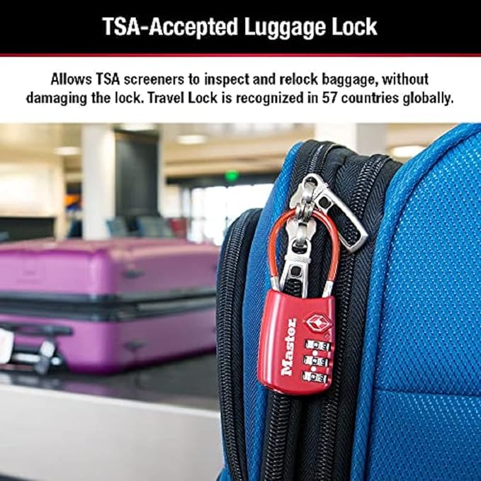 Master Lock Padlock, Set Your Own Combination TSA Locks - Image 4