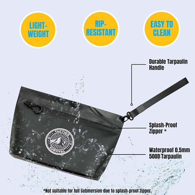 Tactiko Heavy-Duty Splash Water Resistant Zipper Pouches - 2L Hold-All - Image 3