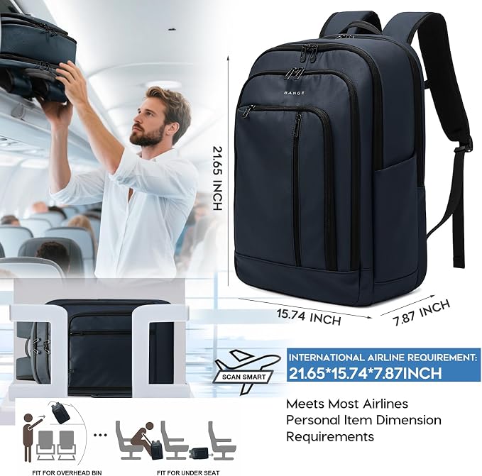 BANGE 28L Slim Laptop Backpack for Men & Women, 15.6 Inch Business Backpack - Image 5