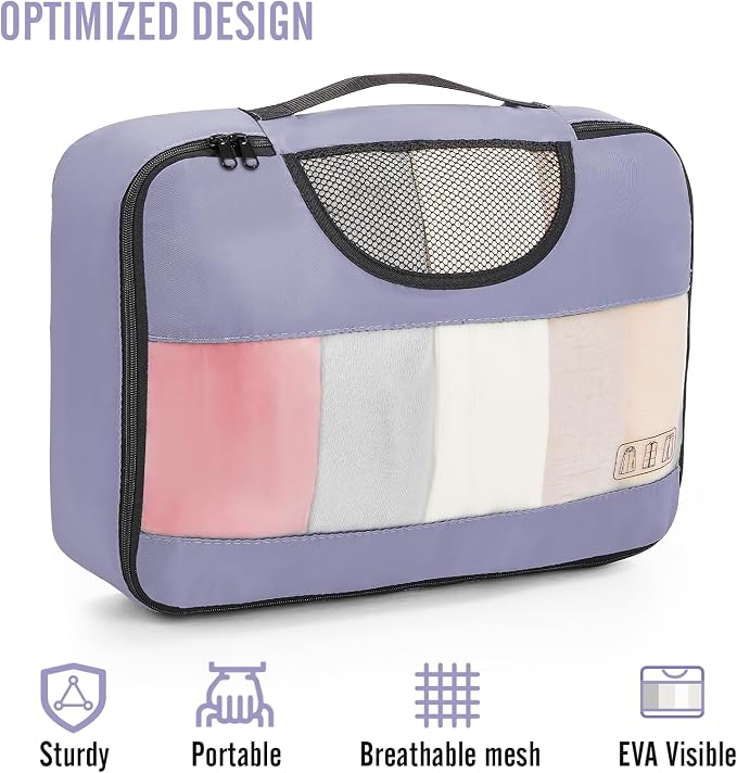 Veken 8 Set Packing Cubes for Travel Essentials, Suitcase Organizer Bags in 4 - Image 4