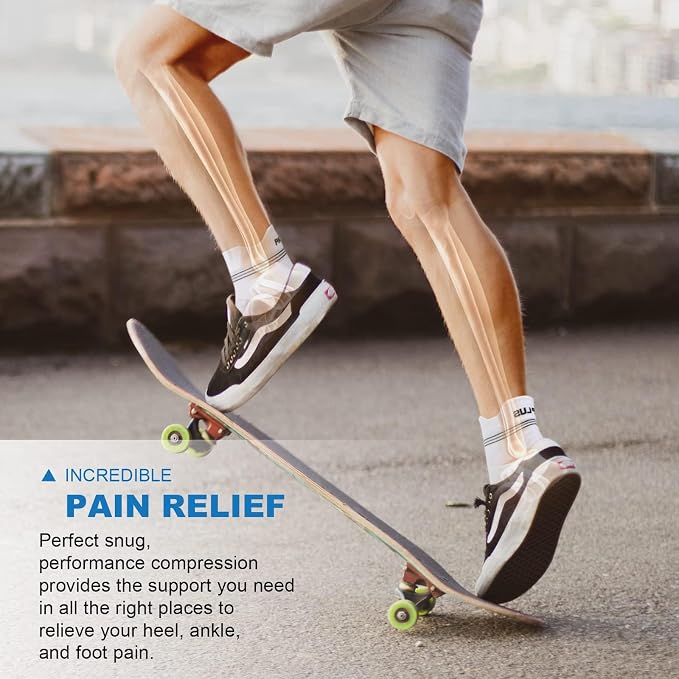 Plantar Fasciitis Sock for Men and Women, Compression Foot Sleeves - Image 7