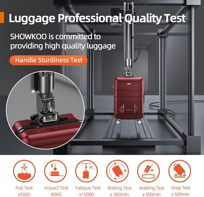 SHOWKOO Luggage Sets Expandable PC+ABS Durable Suitcase Double Wheels TSA Lock - Image 7